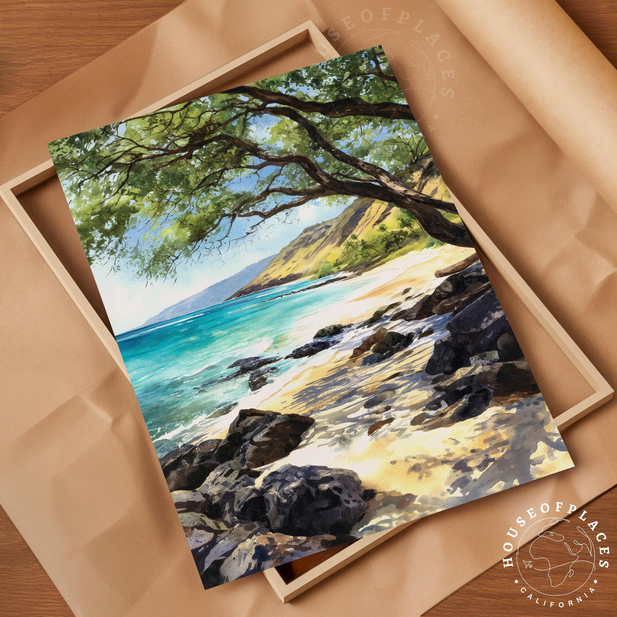 Hulopoe Valley travel poster – view 4