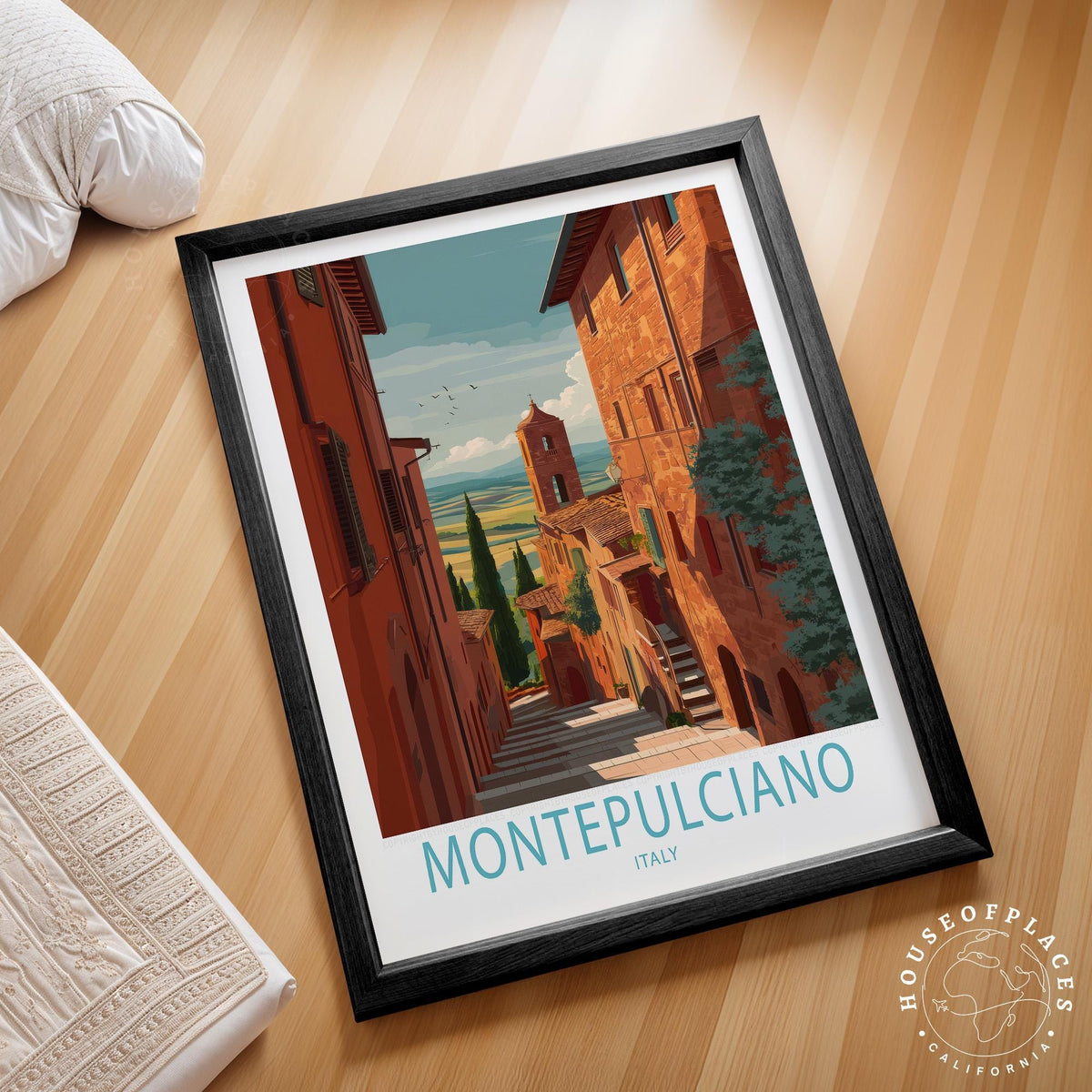 Montepulciano travel poster – view 2