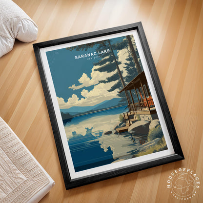 Saranac Lake travel poster – view 2