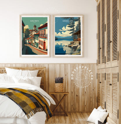 Saranac Lake travel poster – view 9