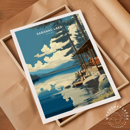 Saranac Lake travel poster – view 4