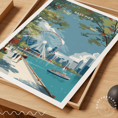 Navy Pier Chicago travel poster – view 7