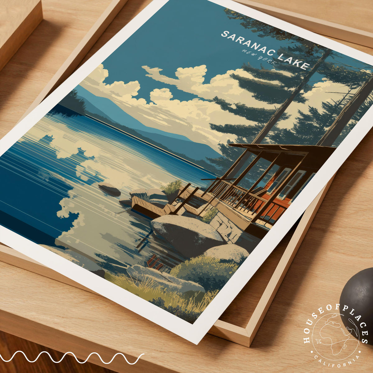 Saranac Lake travel poster – view 7