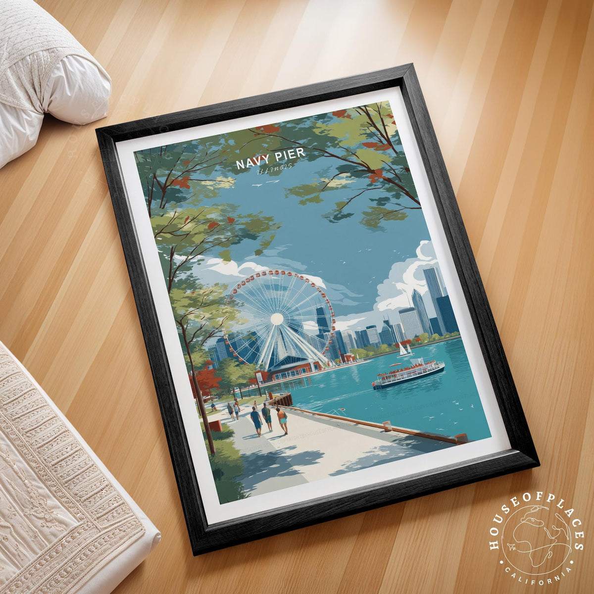 Navy Pier Chicago travel poster – view 2