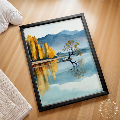 Lake Wanaka travel poster – view 2