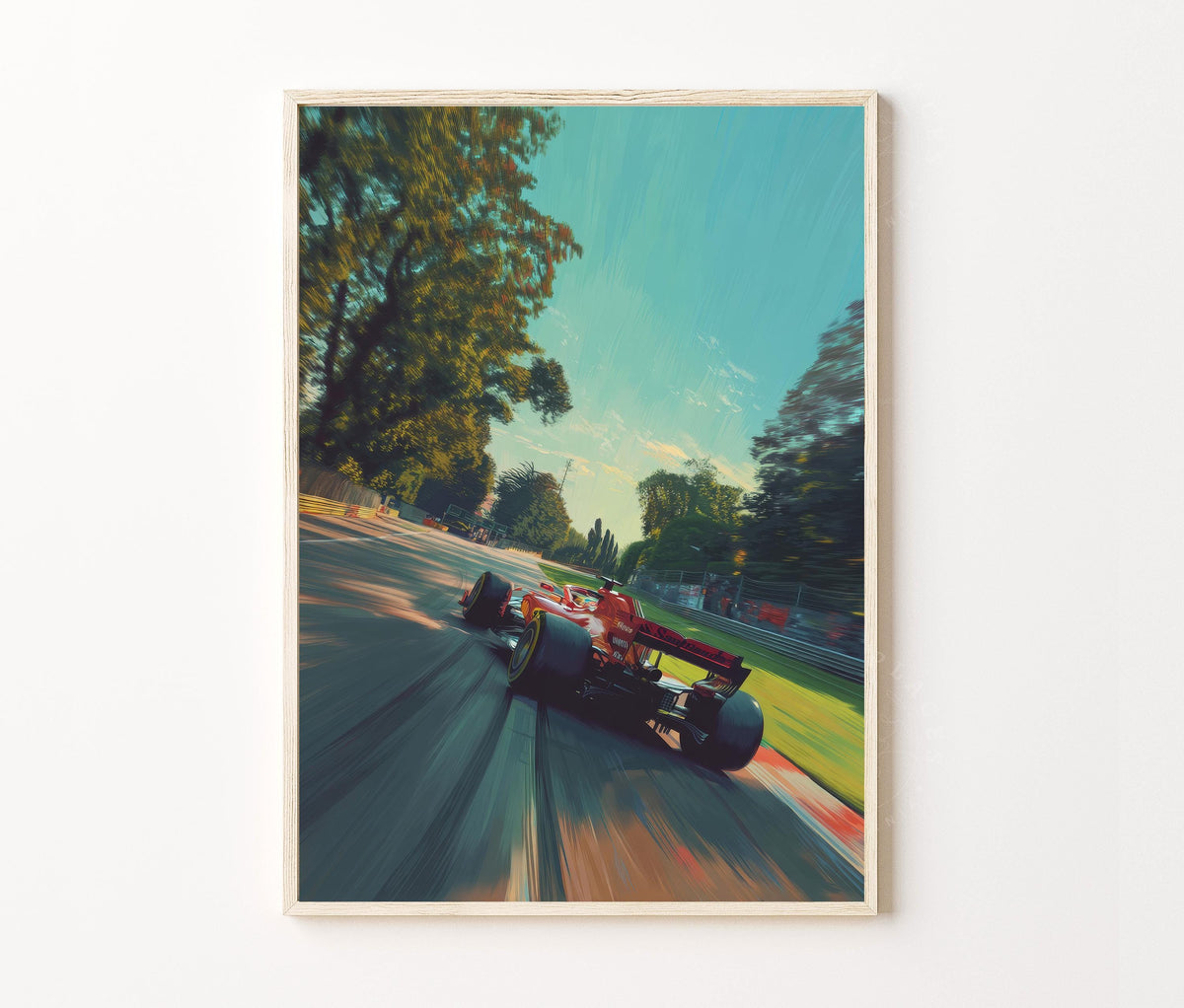 Monza Travel Poster – Circuit Formula Racing Car Wall Art Print