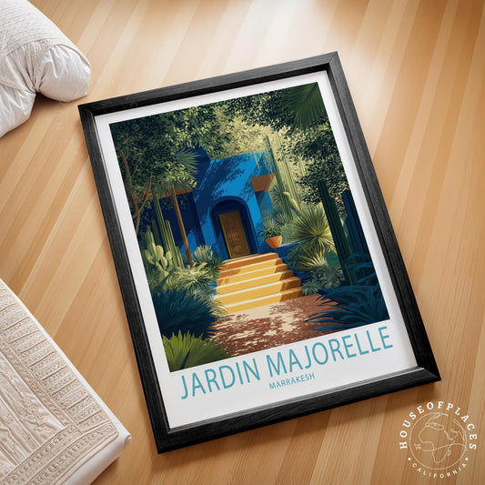 Jardin Majorelle Marrakech travel poster – view 2
