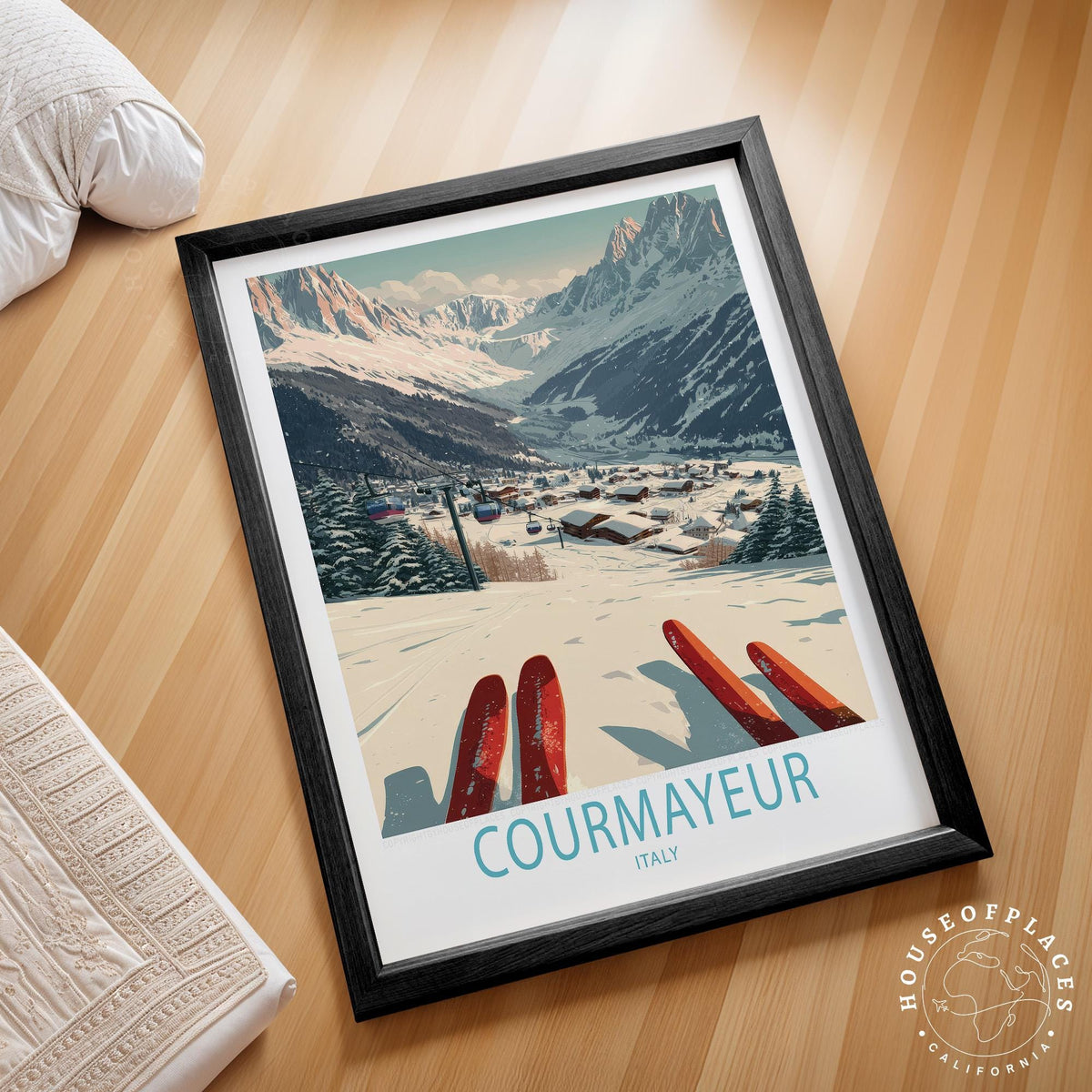 Courmayeur travel poster – view 2