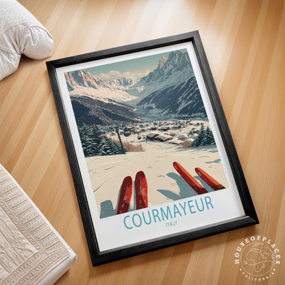 Courmayeur travel poster – view 2