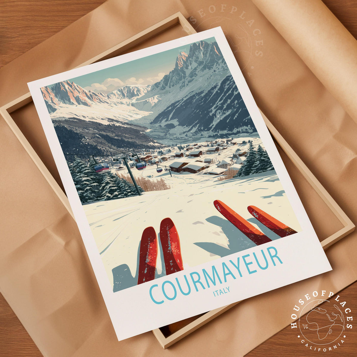 Courmayeur travel poster – view 4