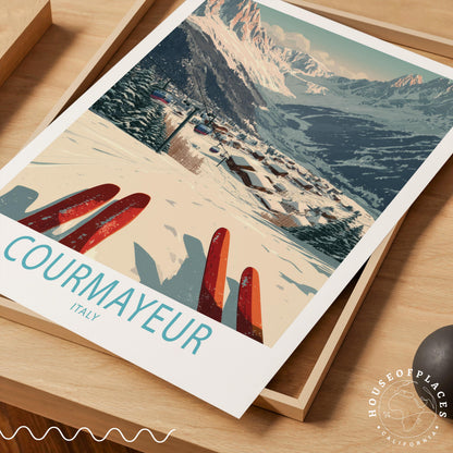 Courmayeur travel poster – view 7