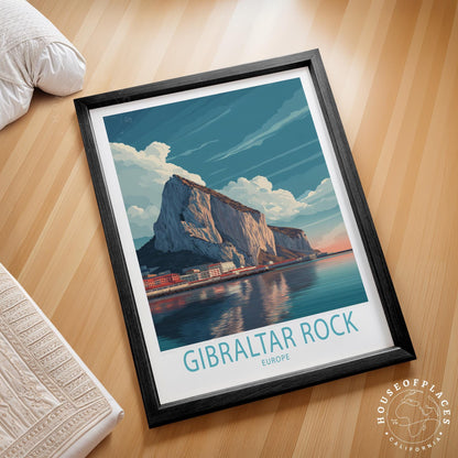 Gibraltar Rock Europe travel poster – view 2