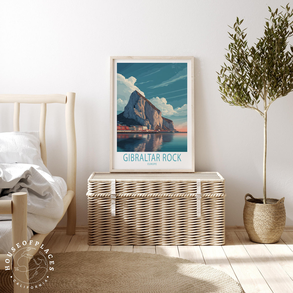 Gibraltar Rock Europe travel poster – view 3