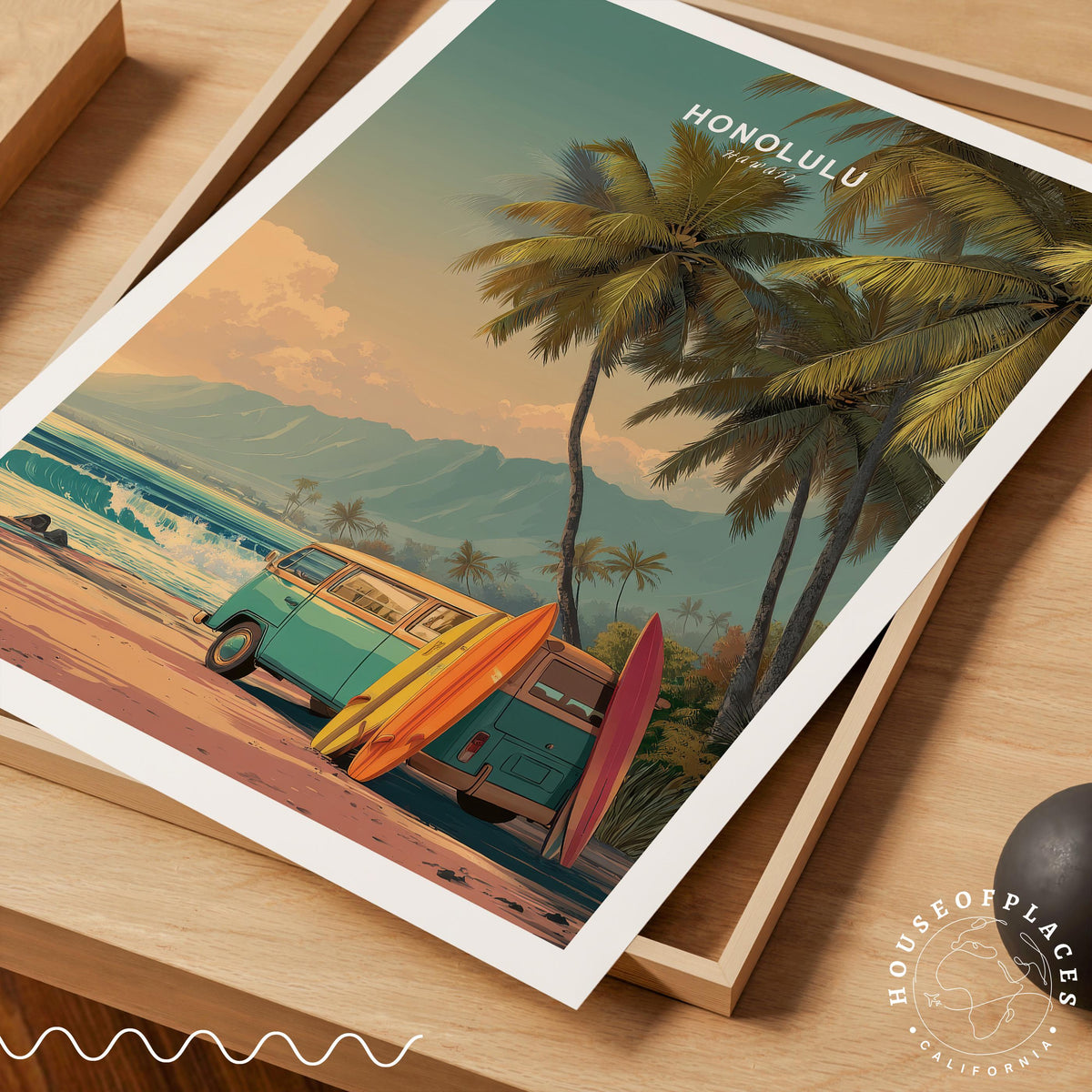 Honolulu travel poster – view 7
