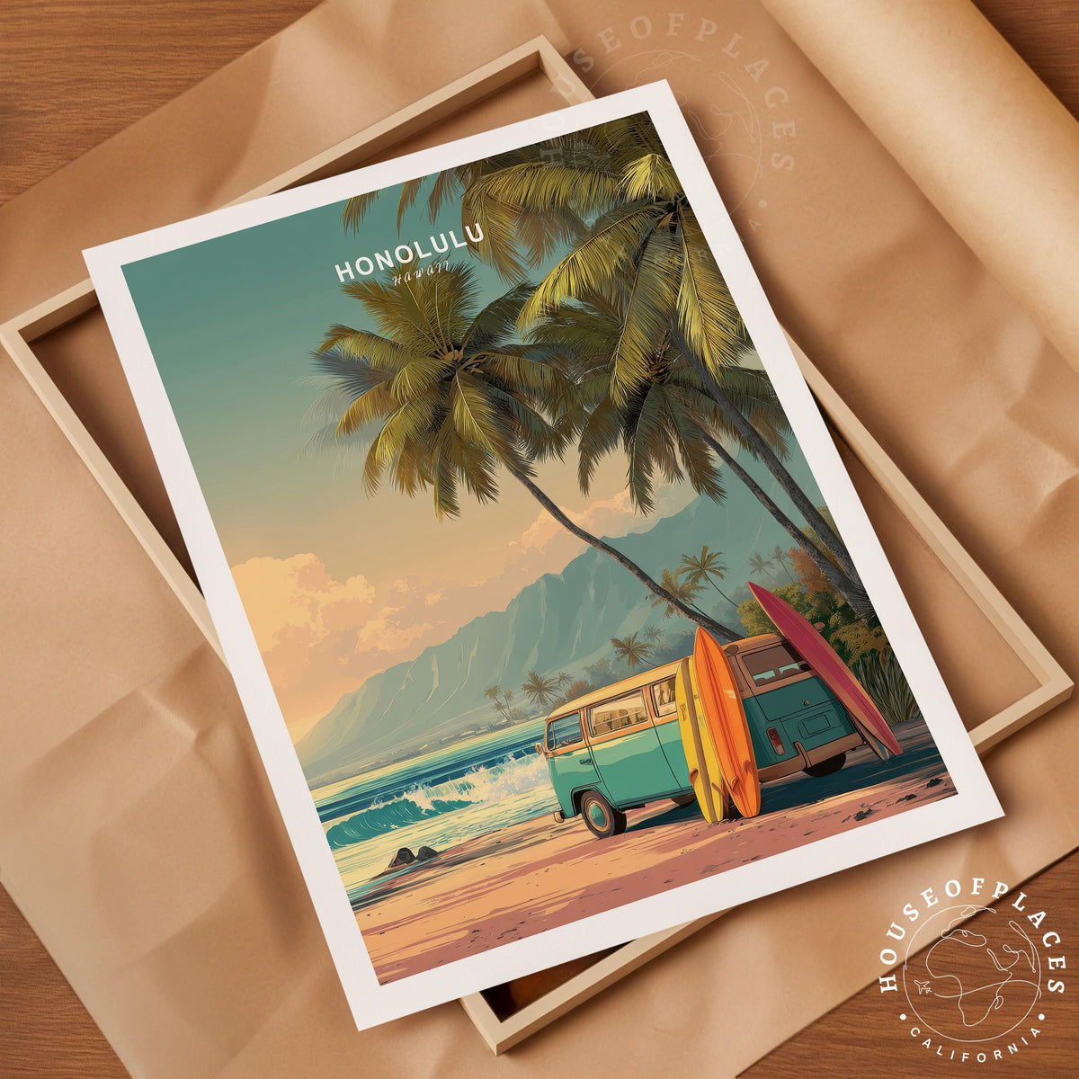 Honolulu travel poster – view 4