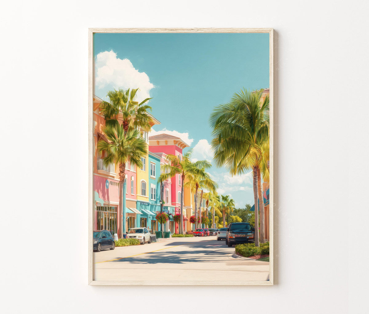 Port St Lucie Travel Poster – Palm Street Coastal Wall Art Print