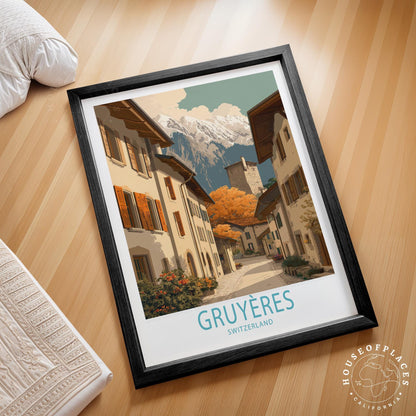 Gruyères travel poster – view 2