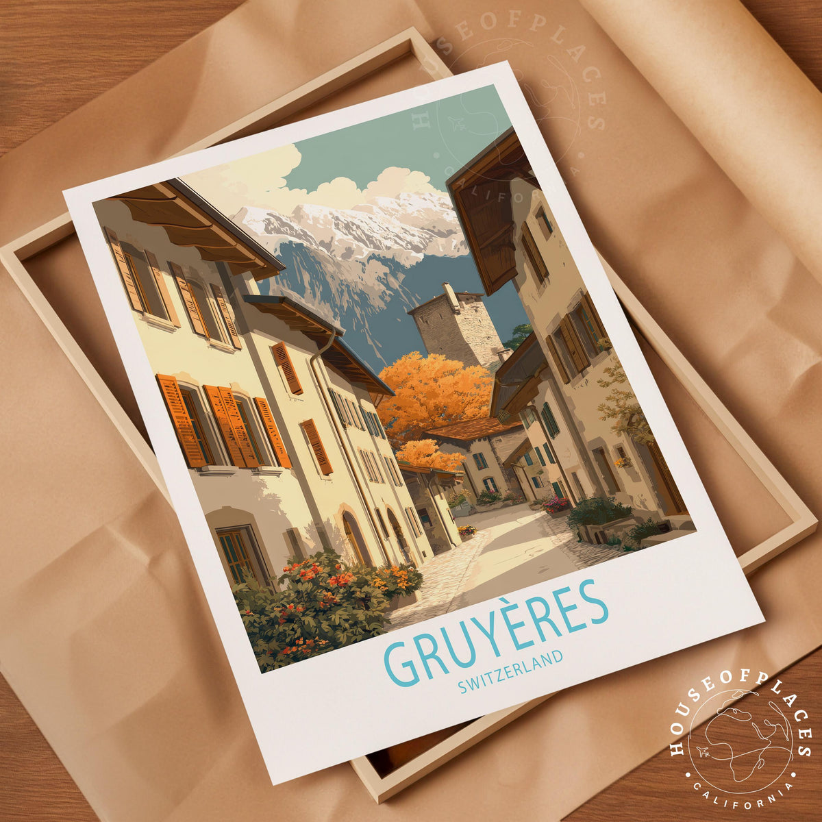 Gruyères travel poster – view 4