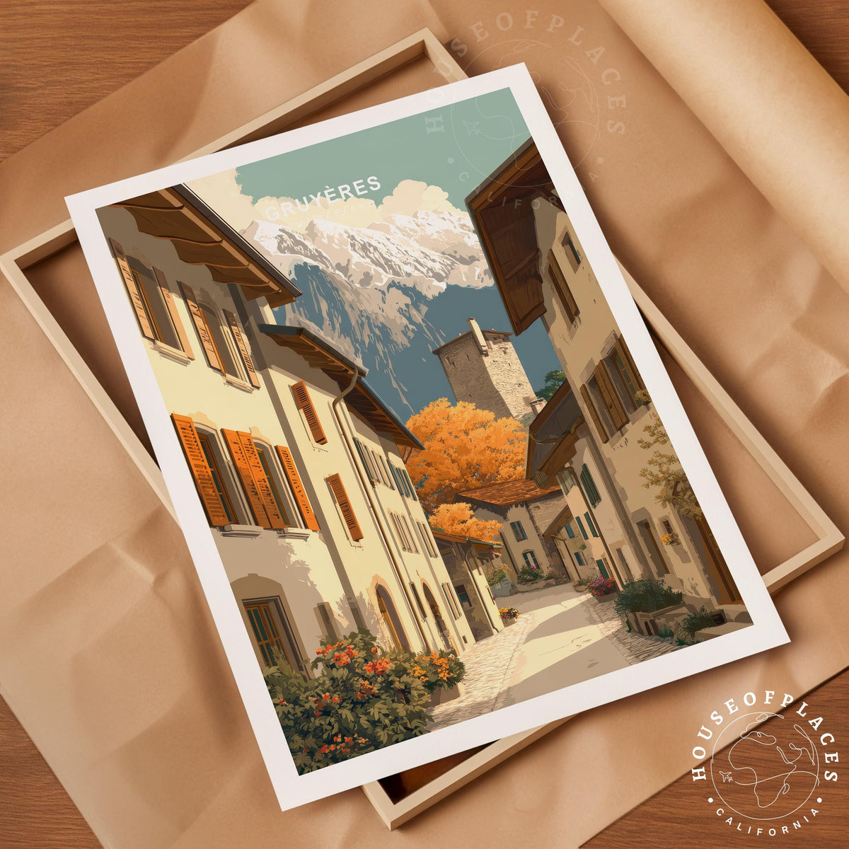 Gruyères travel poster – view 4