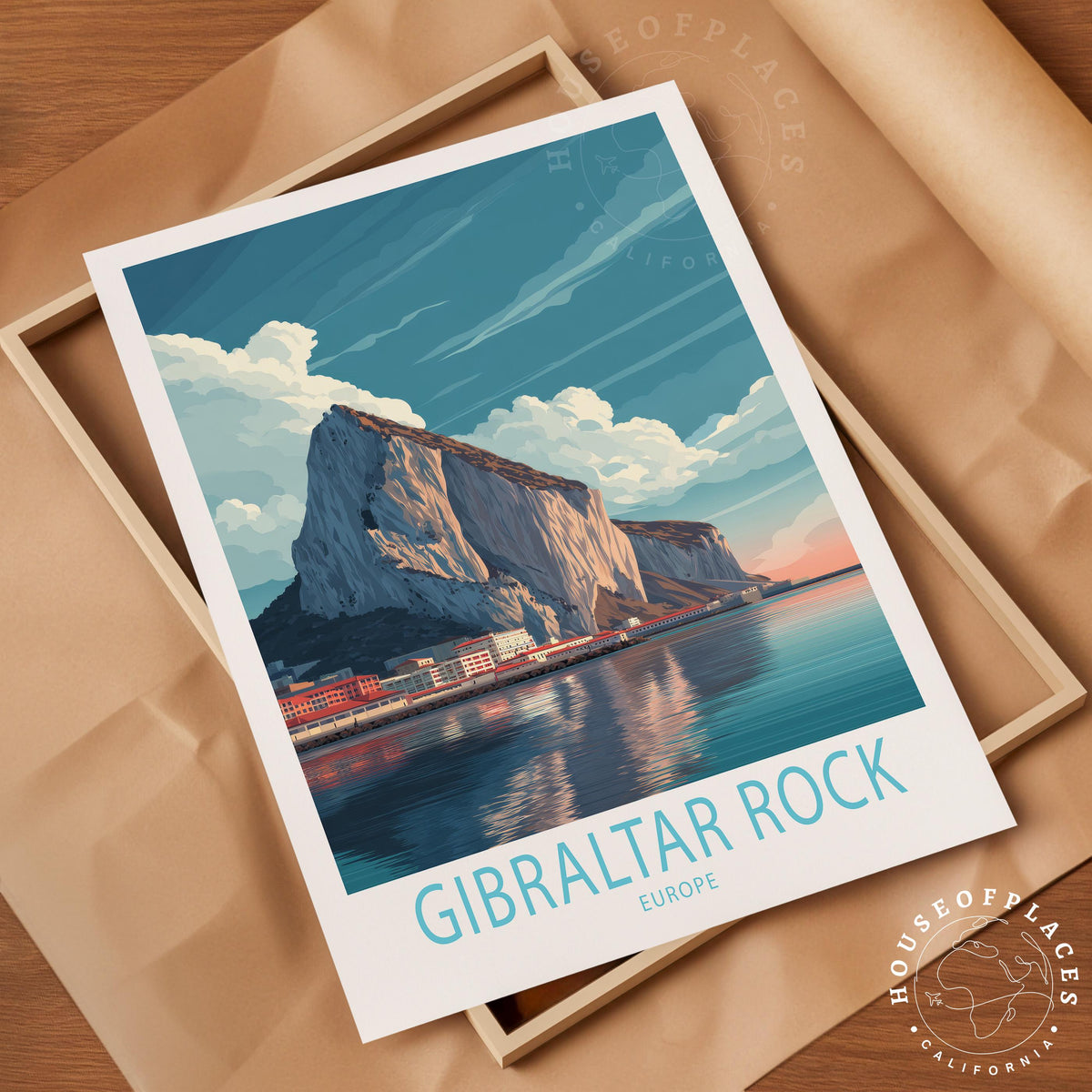 Gibraltar Rock Europe travel poster – view 4