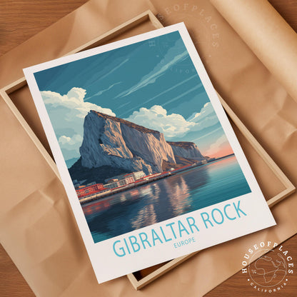 Gibraltar Rock Europe travel poster – view 4