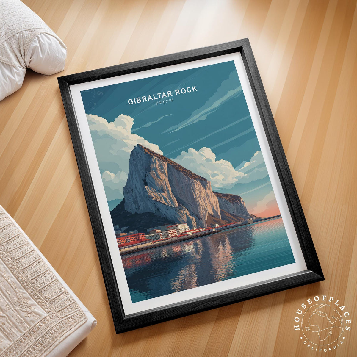 Gibraltar Rock Europe travel poster – view 2