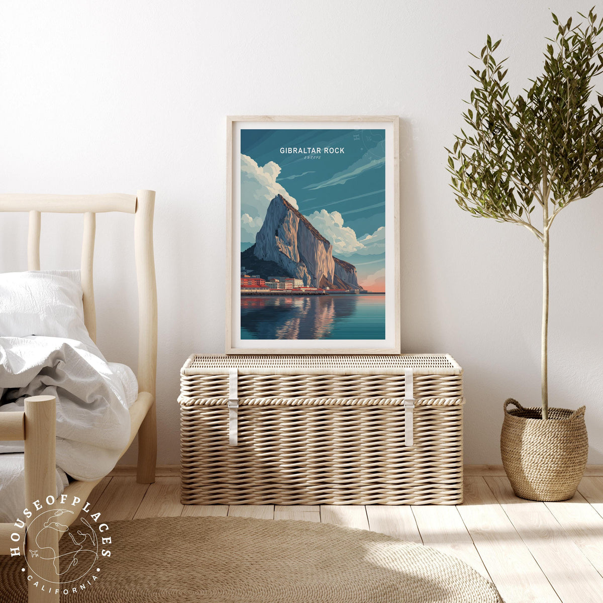 Gibraltar Rock Europe travel poster – view 3