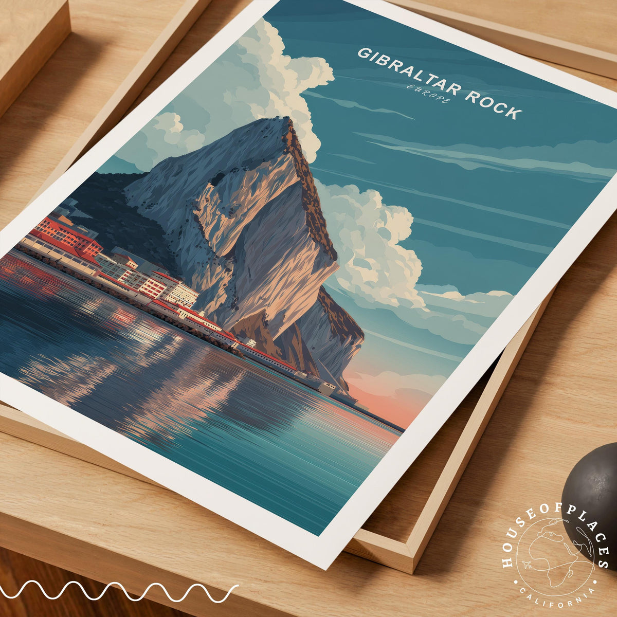 Gibraltar Rock Europe travel poster – view 7