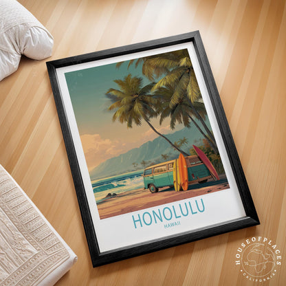 Honolulu travel poster – view 2