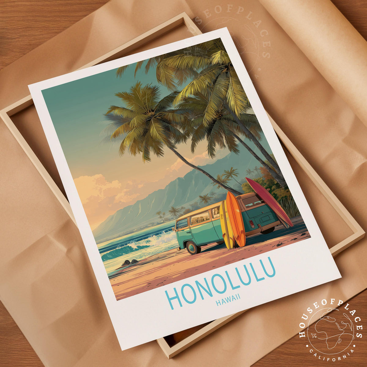 Honolulu travel poster – view 4
