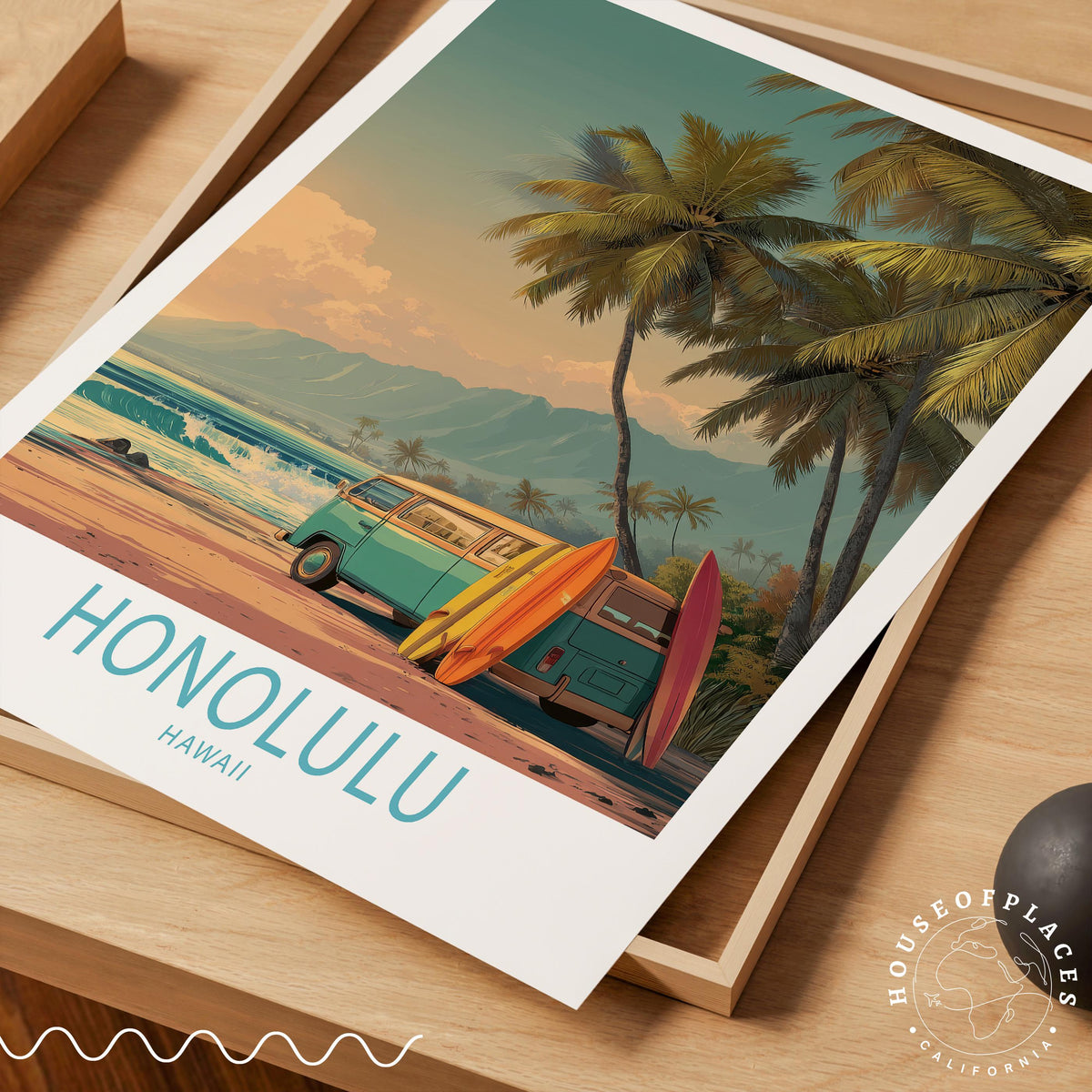 Honolulu travel poster – view 7