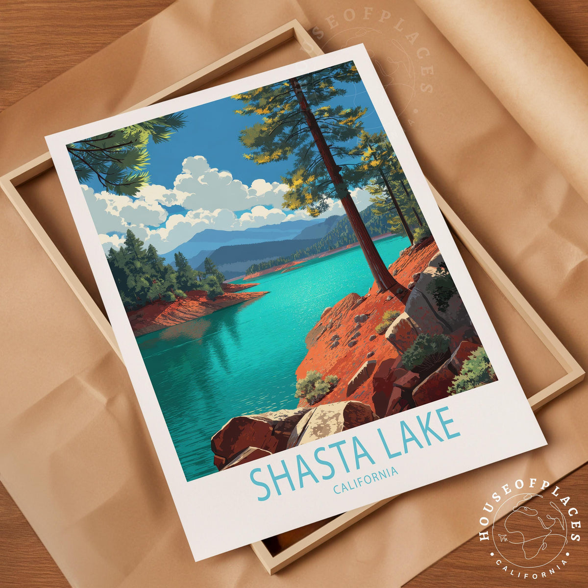 Shasta Lake travel poster – view 4