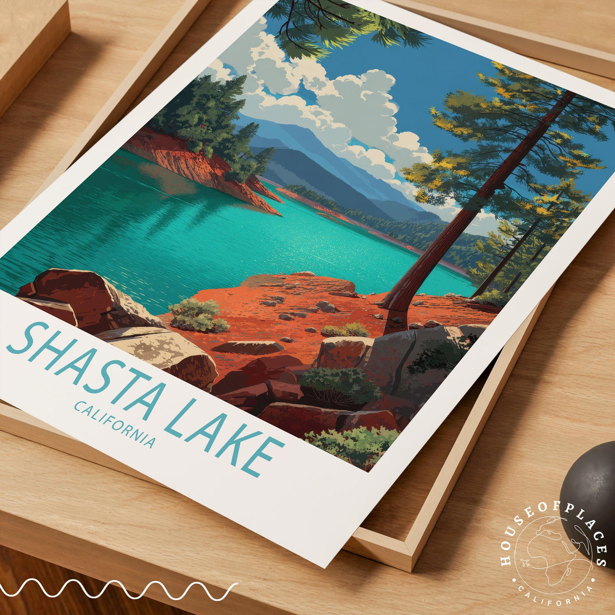 Shasta Lake travel poster – view 7