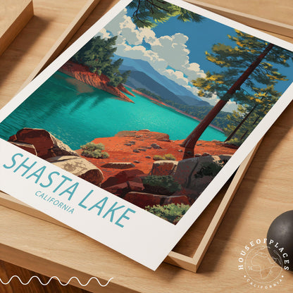Shasta Lake travel poster – view 7