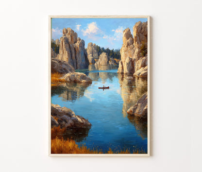 Sylvan Lake Travel Poster – South Dakota Wall Art Print