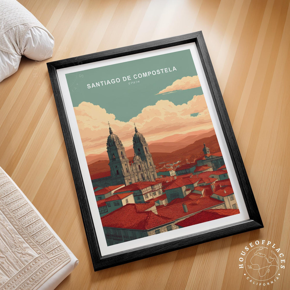 Santiago de Compostela travel poster – view 2