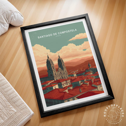 Santiago de Compostela travel poster – view 2