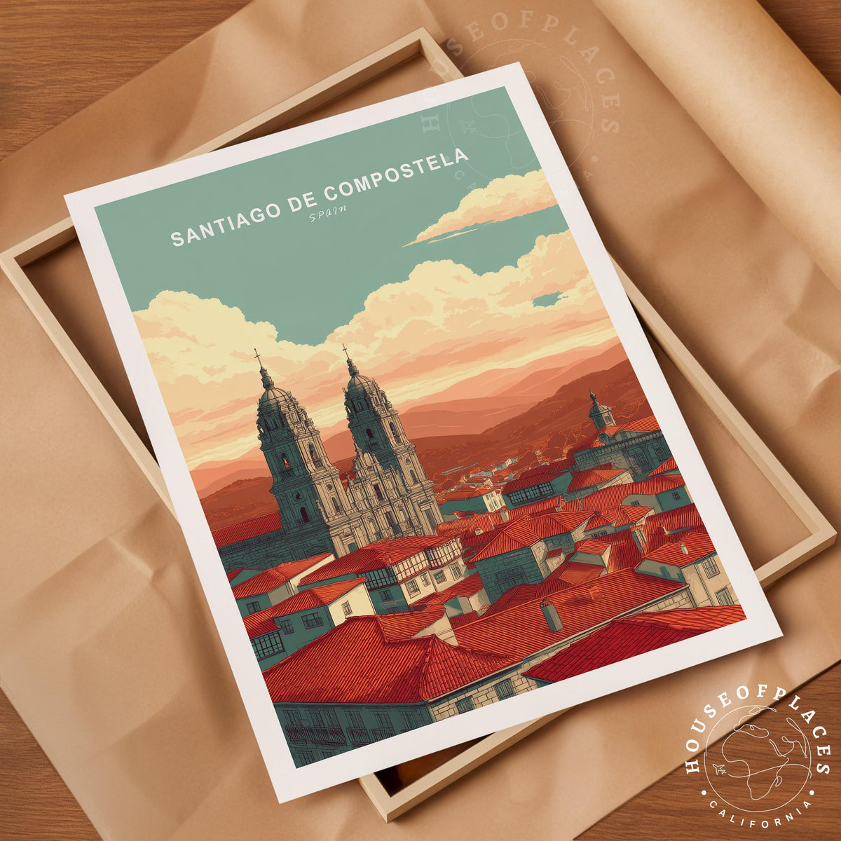 Santiago de Compostela travel poster – view 4