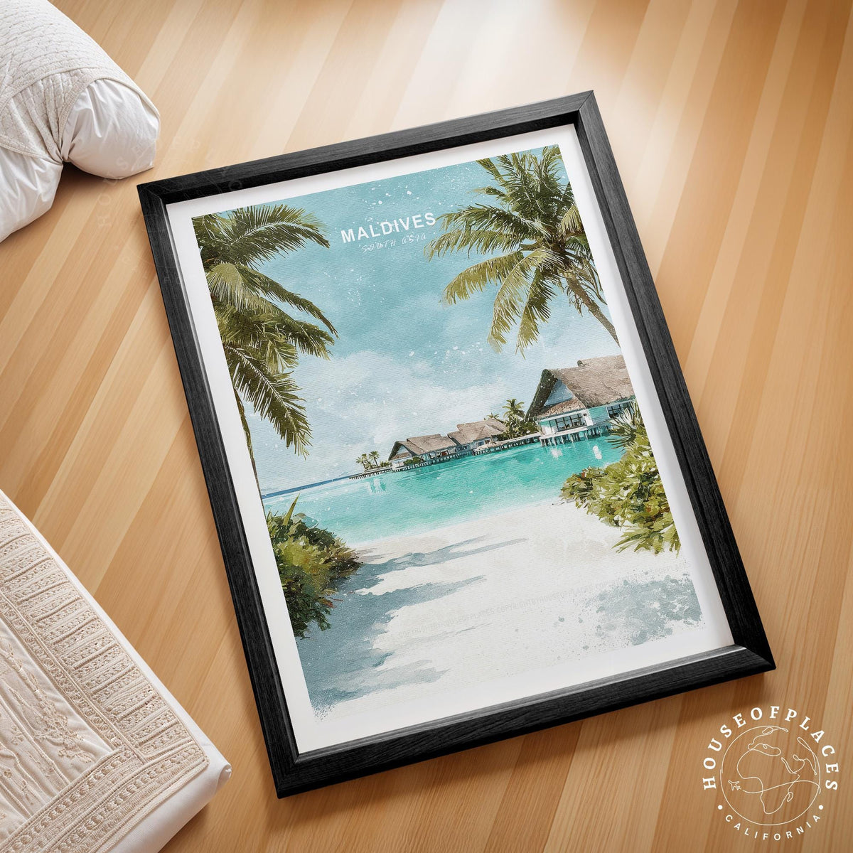 Maldives South Asia Tropical travel poster – view 2