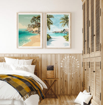 Maldives South Asia Tropical travel poster – view 9