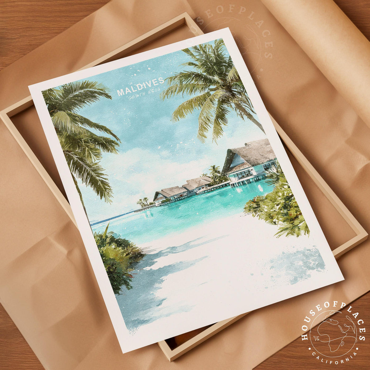 Maldives South Asia Tropical travel poster – view 4