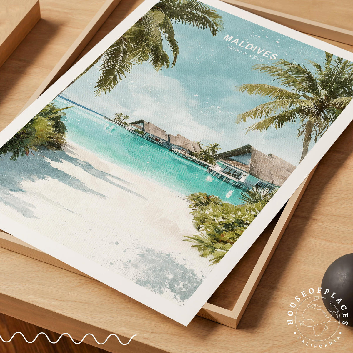 Maldives South Asia Tropical travel poster – view 7