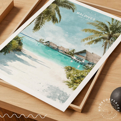 Maldives South Asia Tropical travel poster – view 7