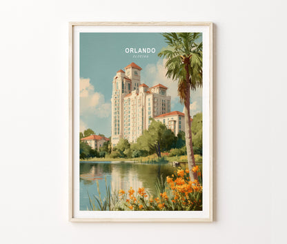 Orlando Travel Poster – Florida Wall Art Print