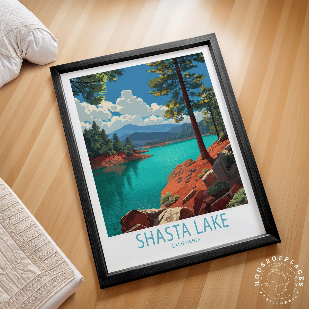 Shasta Lake travel poster – view 2