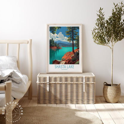 Shasta Lake travel poster – view 3