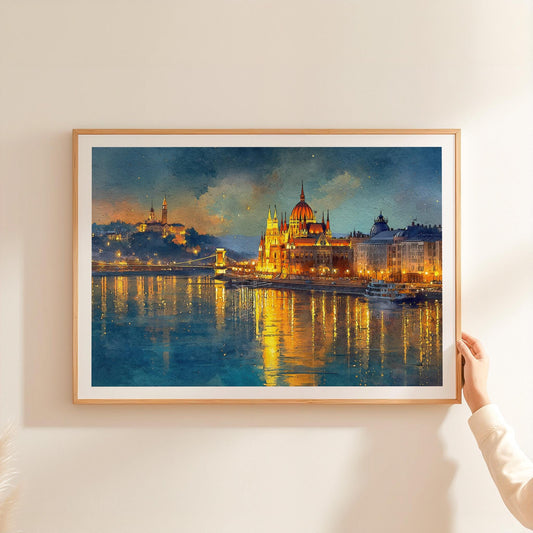 Budapest travel poster – view 2