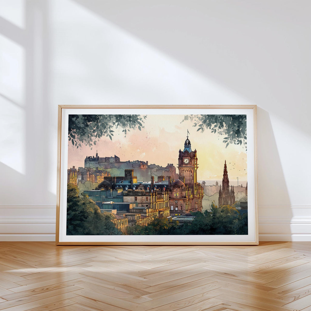 Edinburgh Castle Travel Poster – United Kingdom Wall Art Print