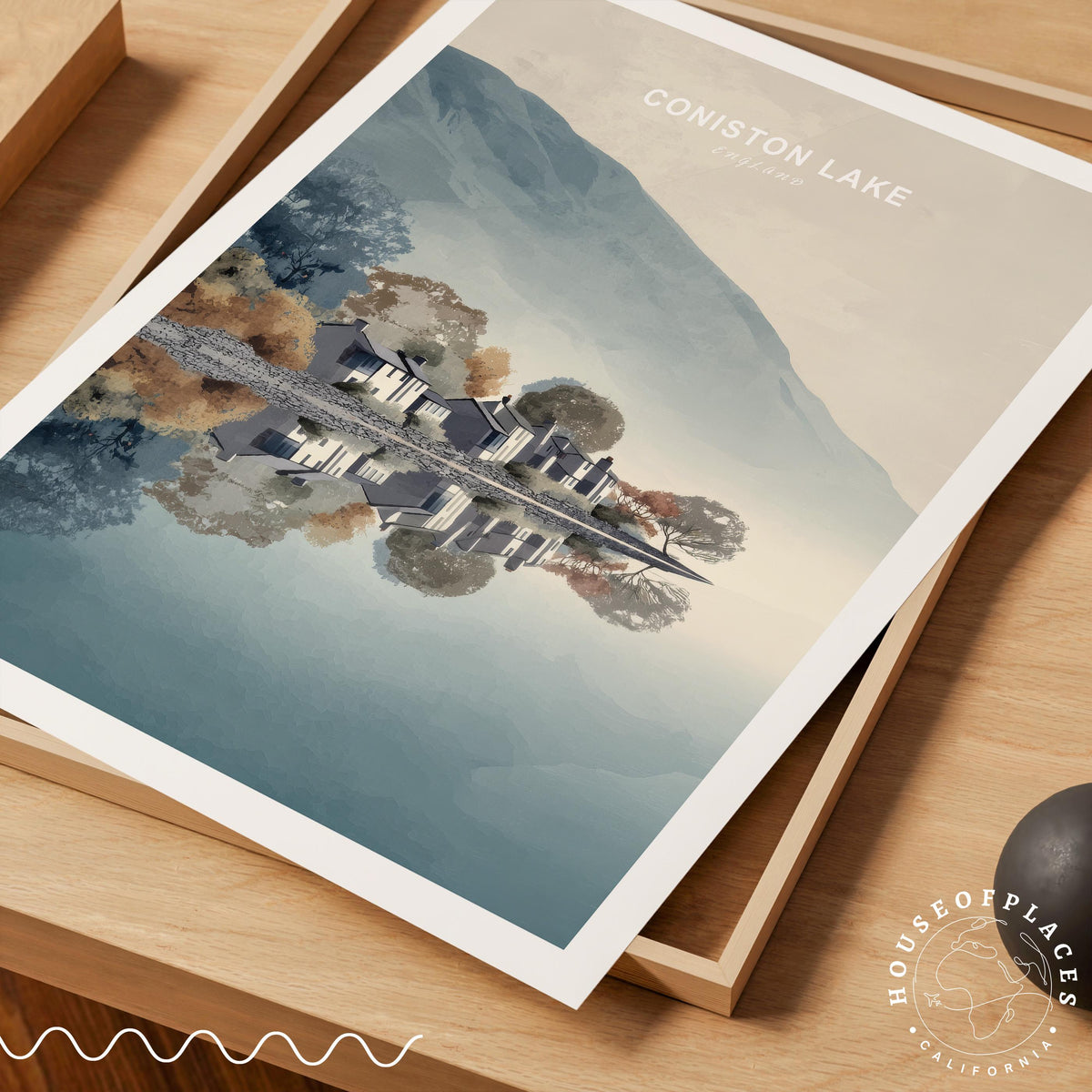 Coniston Lake travel poster – view 7