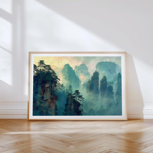 Zhangjiajie National Forest Park Travel Poster – China Wall Art Print